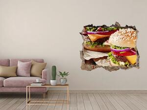 Autocolant de perete gaură 3D Hamburgeri