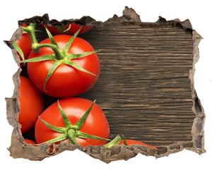 Autocolant un zid spart cu priveliște Tomate pe lemn