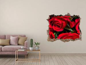 Autocolant gaură 3D Trandafiri rosii