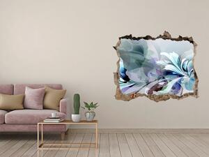 Autocolant de perete gaură 3D Flori abstracte