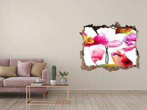 Autocolant de perete gaură 3D Flori de câmp