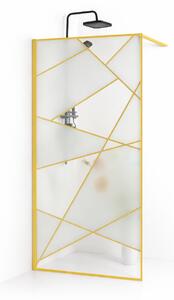 Paravan dus walk-in sticla securizata 8 mm Laser Gold 90x190