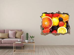 Autocolant de perete gaură 3D Fructe colorate