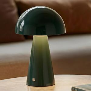 Lindby LED lampă de masă reîncărcabilă Nevijo, verde, Ø20 cm, USB, dimabil, reglabil, Verde, Camera de zi / sufragerie, Metal, Modern