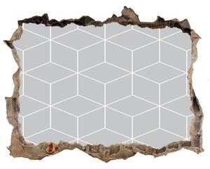 Autocolant de perete gaură 3D Fundal geometrică