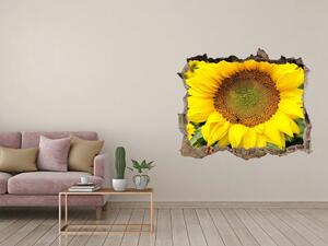 Autocolant de perete gaură 3D Câmp de floarea-soarelui