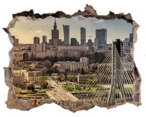Autocolant gaură 3D Varșovia, polonia
