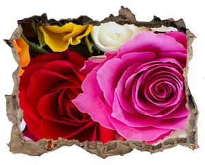 Autocolant gaură 3D Trandafiri colorați