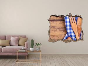 Fototapeta dziura na ścianę Tacâmuri din lemn