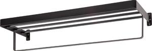 Cuier de perete pentru prosoape HANDY 60x22 cm, negru