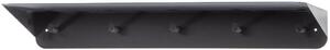 Cuier de perete metalic KENAN 80 cm, negru