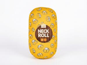Perna de calatorie BEER NECK ROLL 30x15 cm, galben
