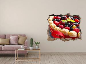 Autocolant de perete gaură 3D Tort de fructe de pădure