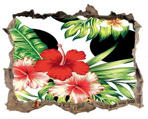 Autocolant gaură 3D Flori hawaii