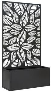 Outsunny Jardinieră cu Grilaj pentru Plante Cățărătoare cu Montare pe Perete sau Independent, 61x23x113 cm, Negru | Aosom Romania