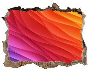 Fototapet 3D gaură în perete Valuri colorate