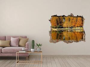 Autocolant de perete gaură 3D Lake forest