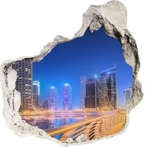 Fototapet un zid spart cu priveliște Dubai