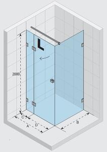 Riho Scandic cabină de duș 97x97 cm pătrat crom luciu/sticlă transparentă GX0007402