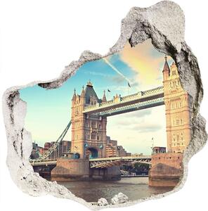 Autocolant un zid spart cu priveliște Tower Bridge din Londra