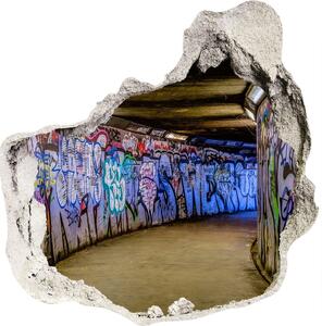 Autocolant autoadeziv gaură Graffiti în metrou