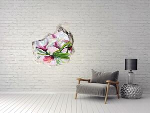 Autocolant de perete gaură 3D flori magnolia