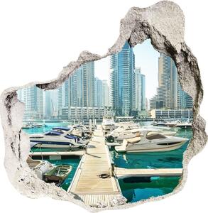 Autocolant 3D gaura cu priveliște Marina in Dubai