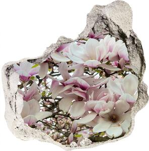 Fototapet un zid spart cu priveliște Flori magnolia