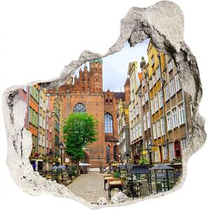Fototapet 3D gaură în perete Polonia Gdańsk