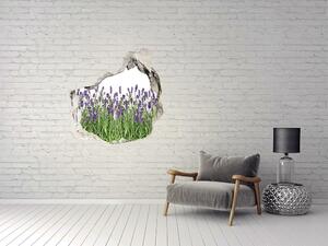 Autocolant 3D gaura cu priveliște flori de lavandă