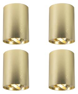 Set de 4 spoturi auriu/alama reglabile - Rondoo up