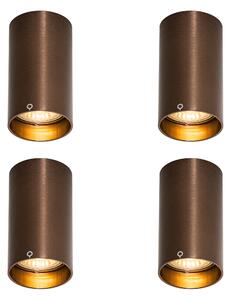 Set de 4 spoturi moderne bronz închis 5,5 cm - Tuba