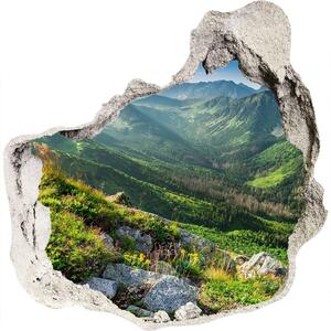Autocolant de perete gaură 3D Zori în munții Tatra