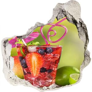 Fototapet un zid spart cu priveliște cocktail de fructe