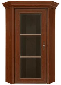 Vitrina KENT ENAD1WN, castan, PAL/sticla securizata, 59x59x115 cm