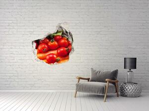 Fototapet 3D gaură în perete legume