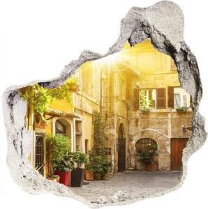 Autocolant gaură 3D străzile italiene