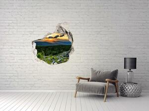 Autocolant gaură 3D panorama de munte