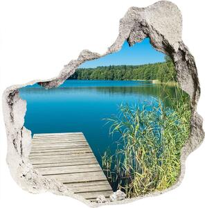 Fototapet 3D gaură în perete Pier pe lac