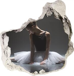 Autocolant de perete gaură 3D balerină
