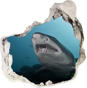 Autocolant 3D gaura cu priveliște rechin mare