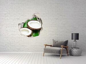 Autocolant de perete gaură 3D jumătăți de nucă de cocos