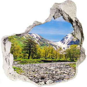 Fototapet 3D gaură în perete River în munți