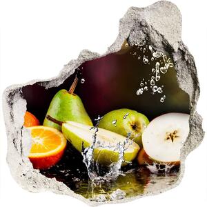 Autocolant 3D gaura cu priveliște Fructele si apa
