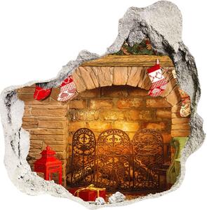 Autocolant de perete gaură 3D decorațiuni de Crăciun