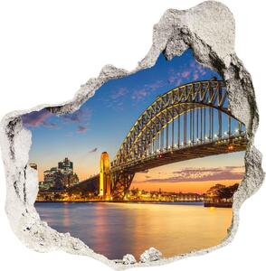 Fototapet un zid spart cu priveliște Sydney panorama