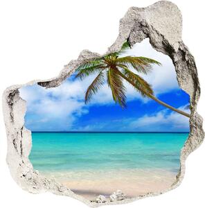 Fototapet un zid spart cu priveliște plaja din Caraibe