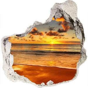 Autocolant gaură 3D Sunset Beach