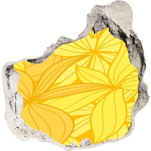 Autocolant gaură 3D Flori galbene de fundal