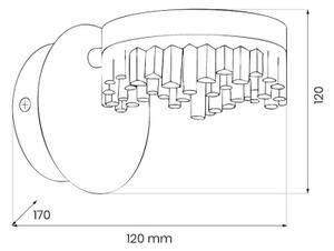 Aplica de perete LED/4W/230V aurie